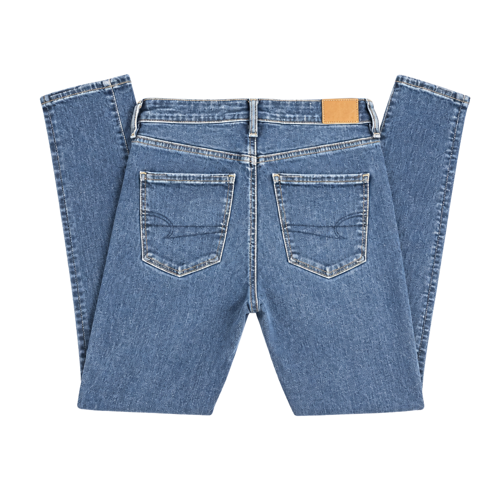 American Eagle Hi-Rise Jegging Size 8 Short Blue Denim Stretch Jeans 1
