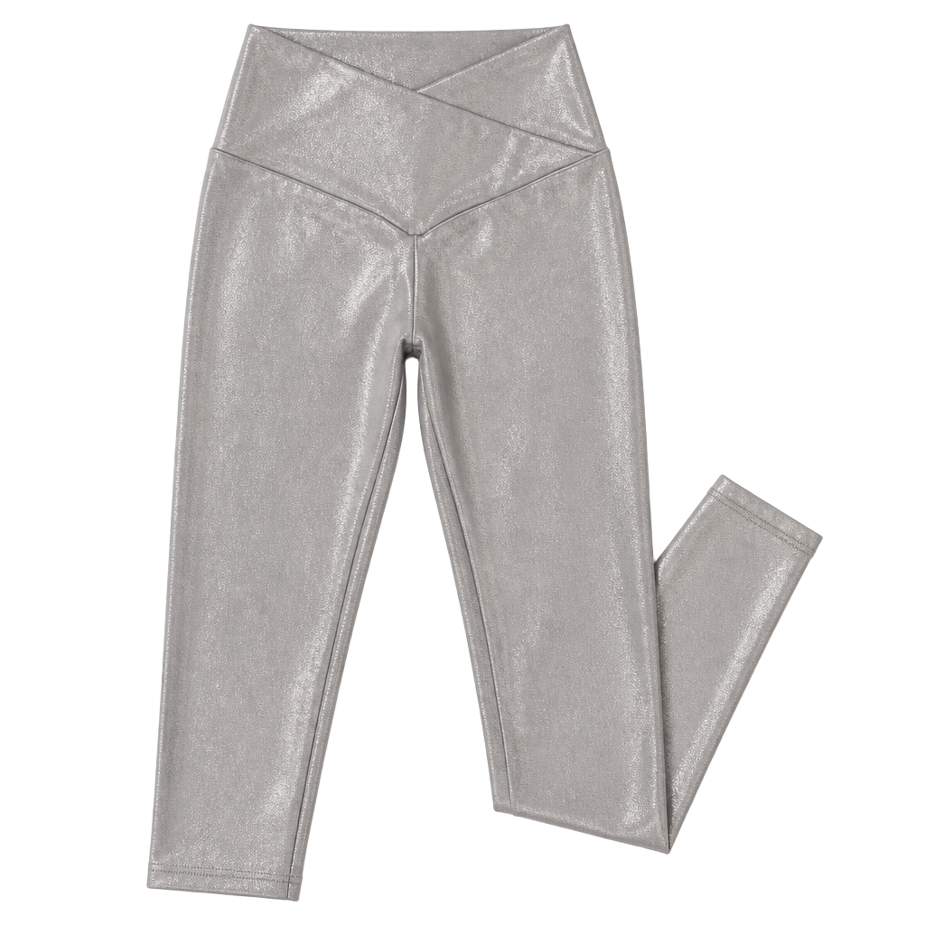 OFFLINE by Aerie Real Me 7/8 Legging Silver Foil Crossover Size S NWT 1