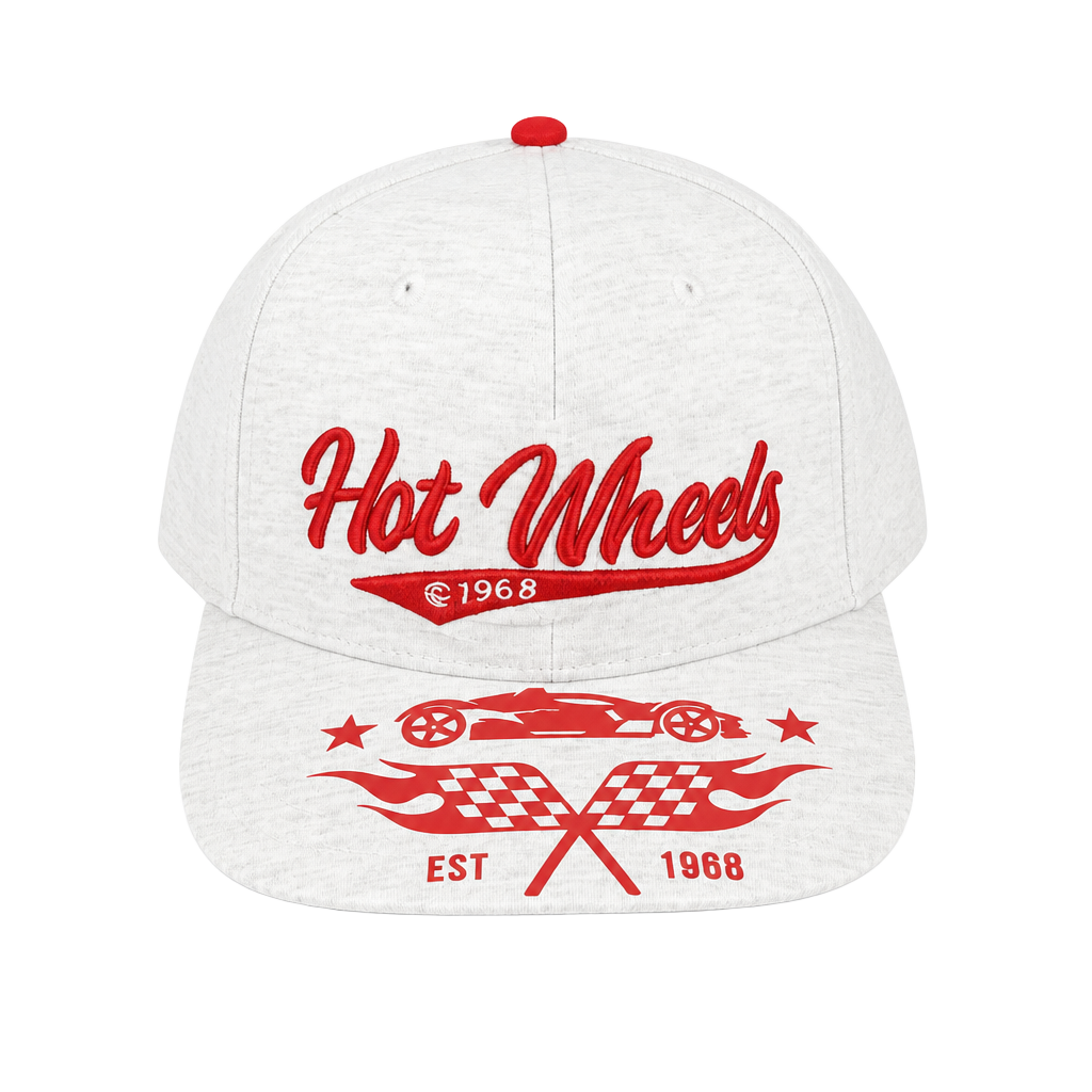 Hot Wheels Kids Hat OSFM Grey Snapback Racing Cap 1