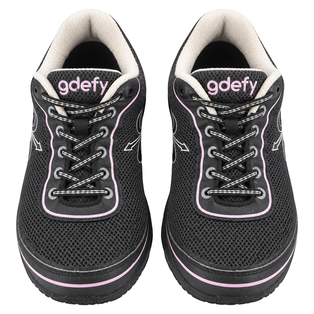 GDEFY TB9024FLP-XW Size 8 Black Walking Shoes 1
