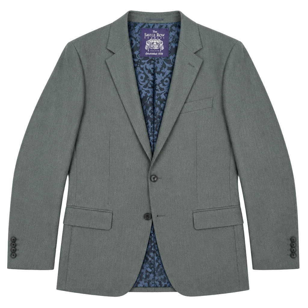 The Savile Row Company Suit Jacket Grey Blazer Brocade Lining Size 40R Medium 1