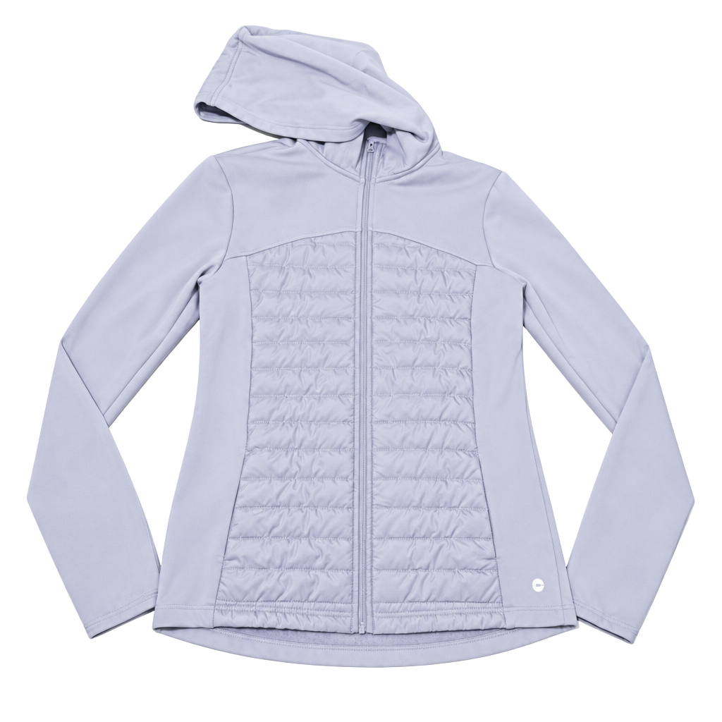 Avia Active Jacket Size XL (14-16) Light Purple Quilted Full Zip Hoodie 1