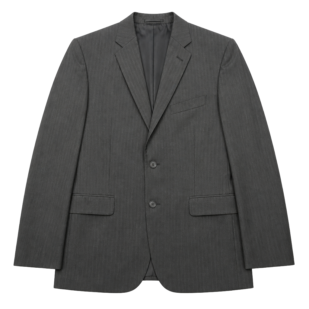Classy Jos. A. Bank Wool Suit Blazer Jacket Size 41 RG Black Herringbone 1