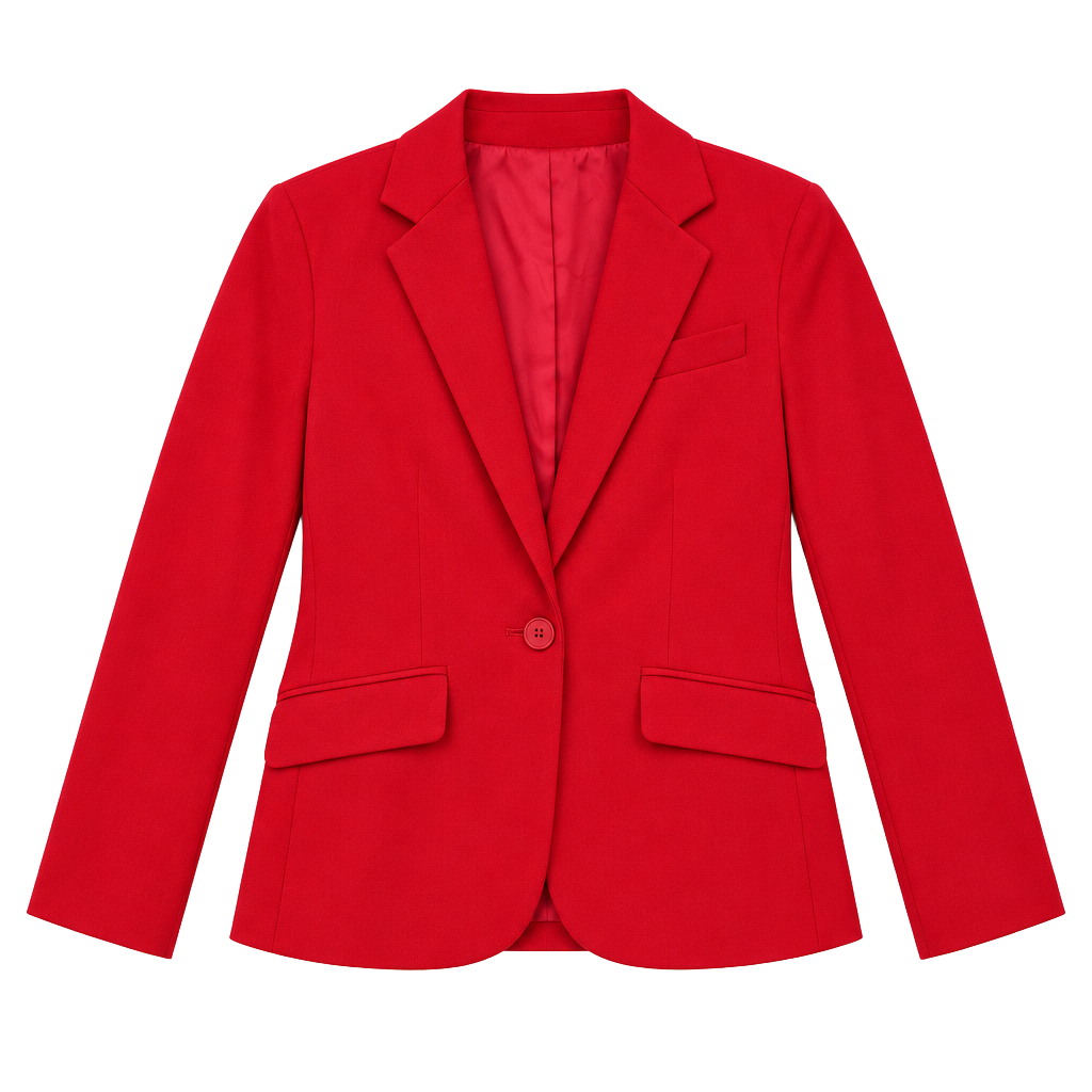 New York & Company Blazer Size 2 Red Single Button Lined 1