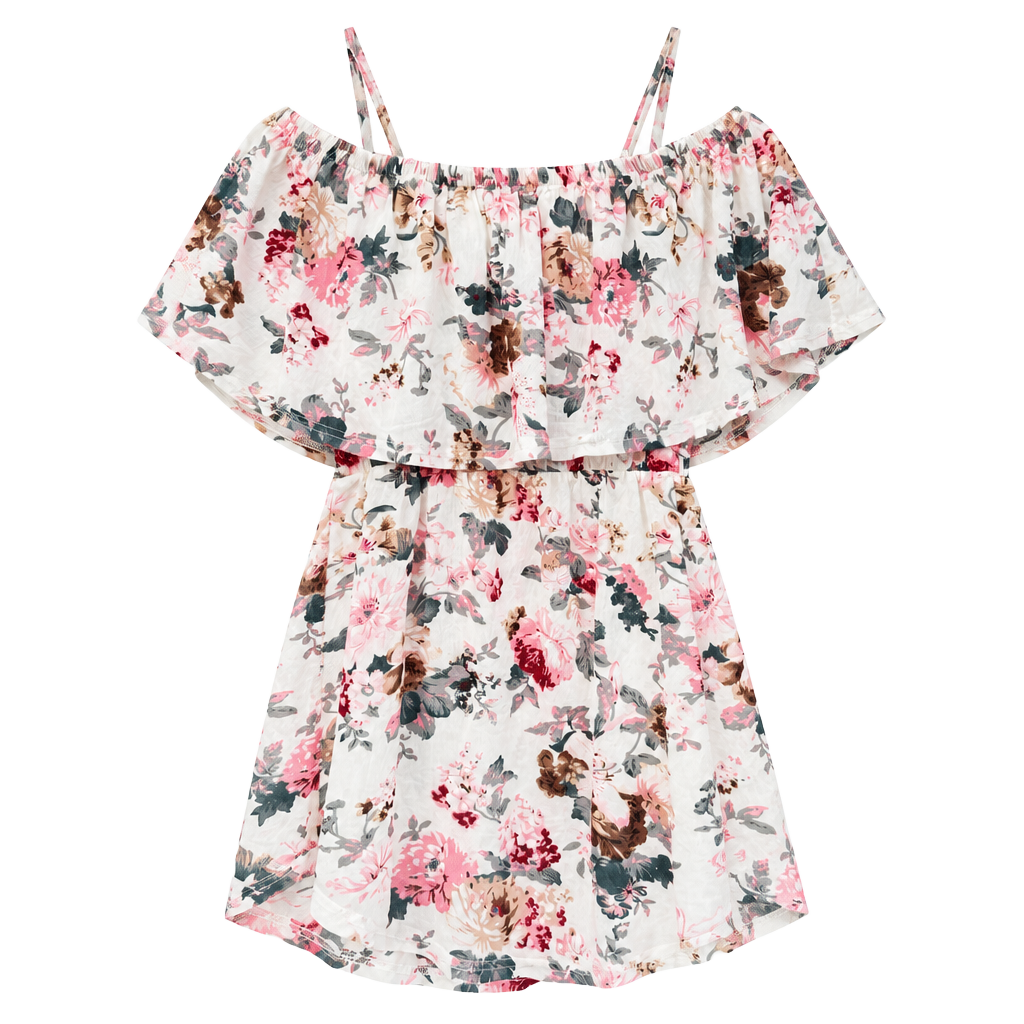 Floral Tops (2) Size S Pink Ivory Short Sleeve Ruffle Coral Flower Bouquet Blouse 1