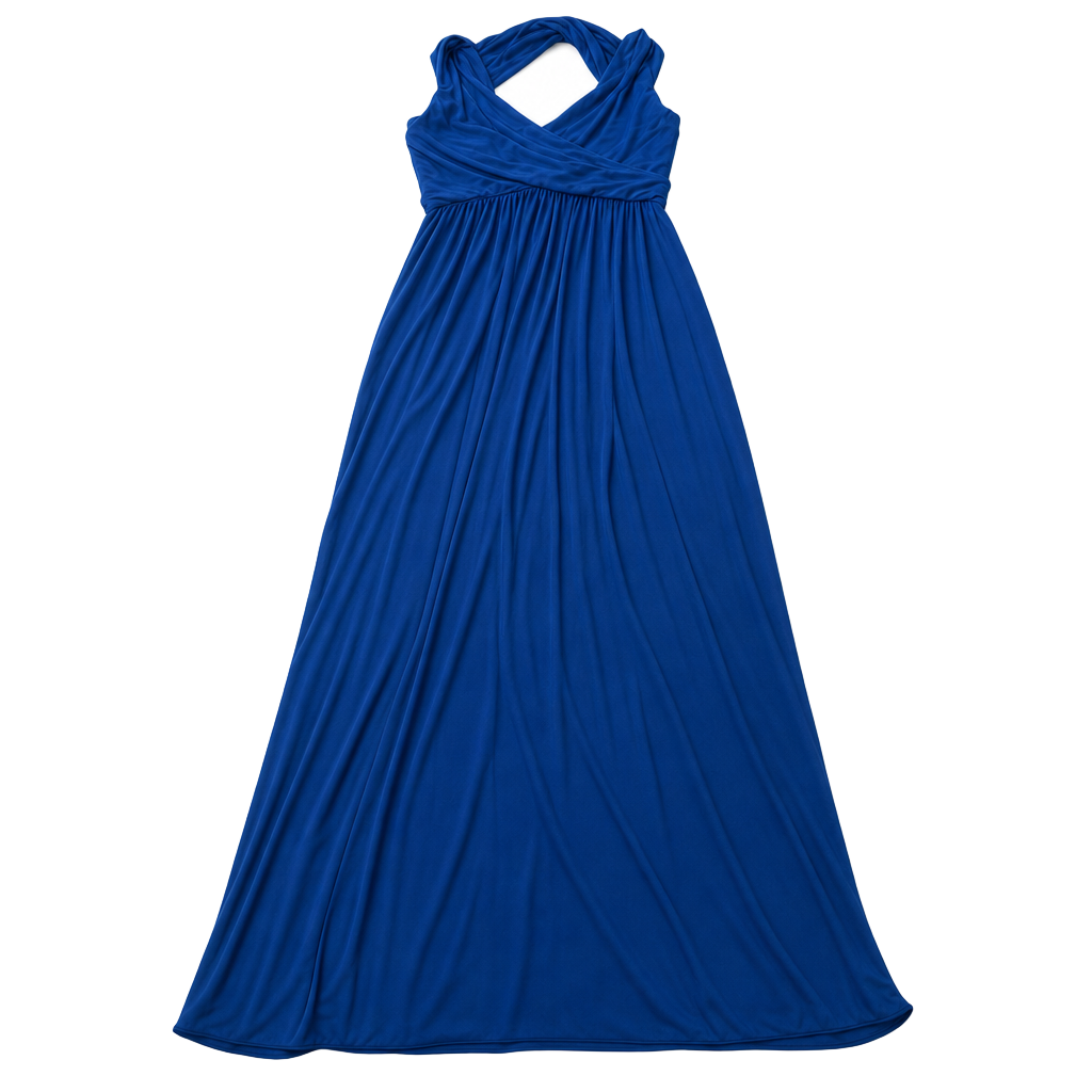 David's Bridal Royal Blue Maxi Dress 1