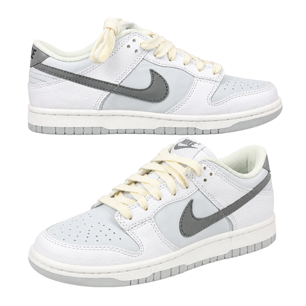 Nike Dunk Low GS Size 3.5Y White Smoke Grey Pure Platinum Sneakers 1