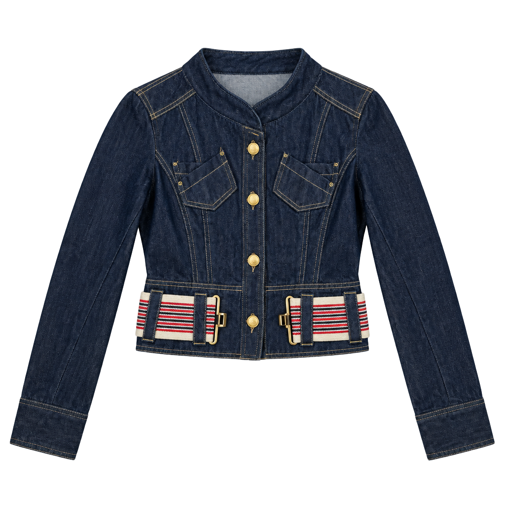 TRF Jeans Denim Jacket Size M Blue Cotton 1