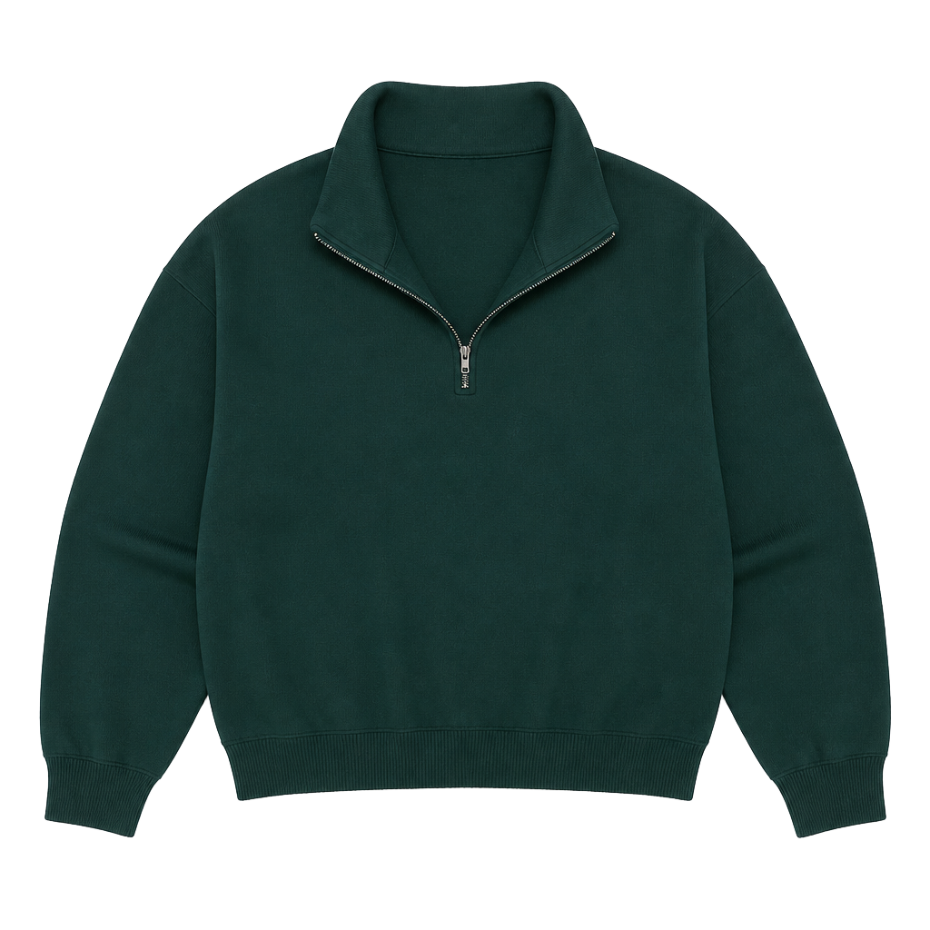 Natural Reflections Women's XL Green Quarter Zip Fleece Pullover 1