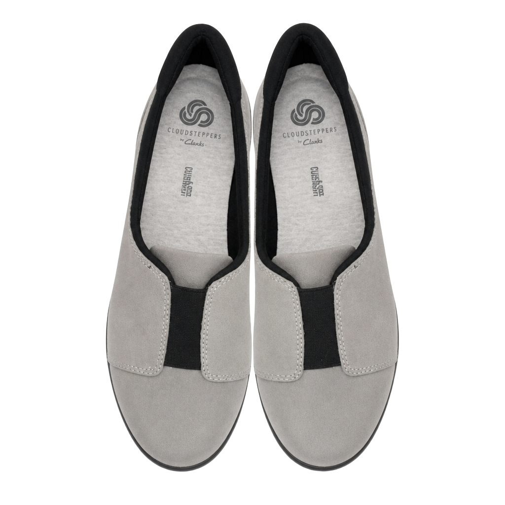 Clarks Cloudsteppers Ayla Band Grey Slip-On Comfort Shoes 6 1/2 W NWT 1