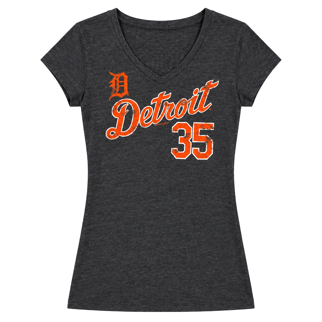 Genuine Merchandise Detroit Tigers Verlander 35 Size M V-Neck T-Shirt 1