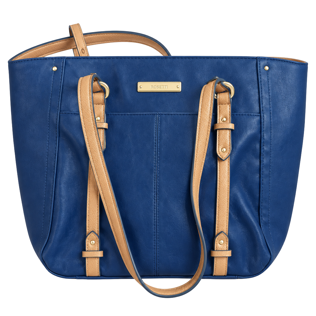 Rosetti Blue and Tan Shoulder Bag Tote 1