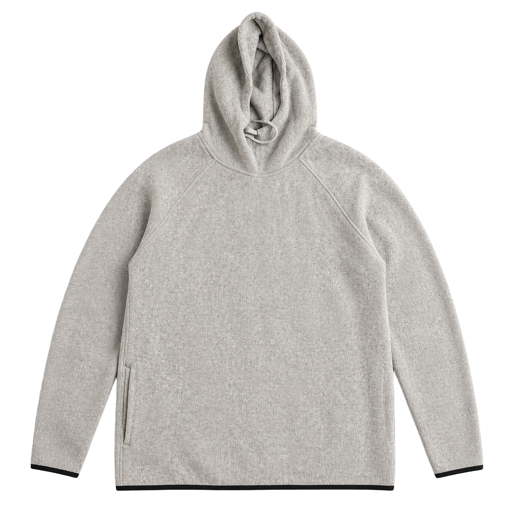 Everlast Women's Gray Textured Pullover Hoodie Sweatshirt with Thumbholes XL 1