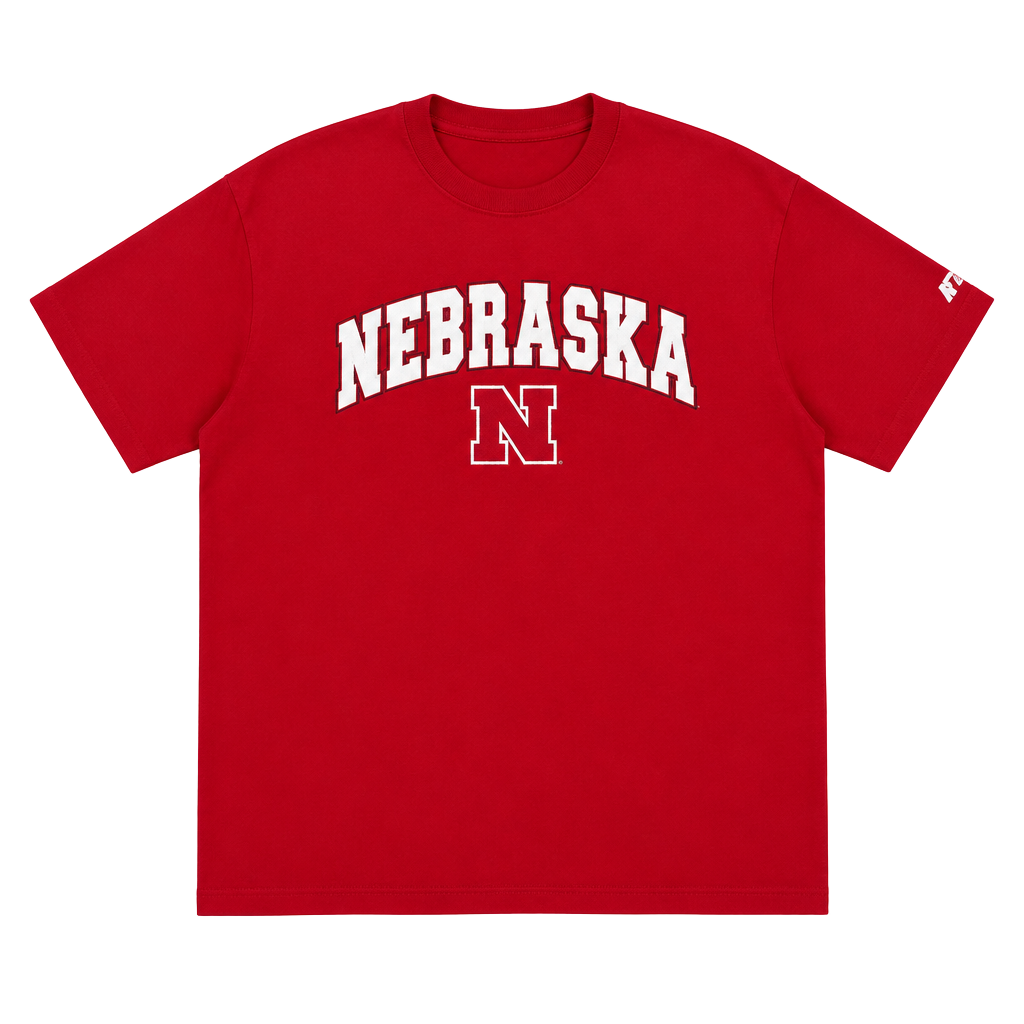 Russell Athletic Nebraska Cornhuskers T-Shirt Red Spellout 1