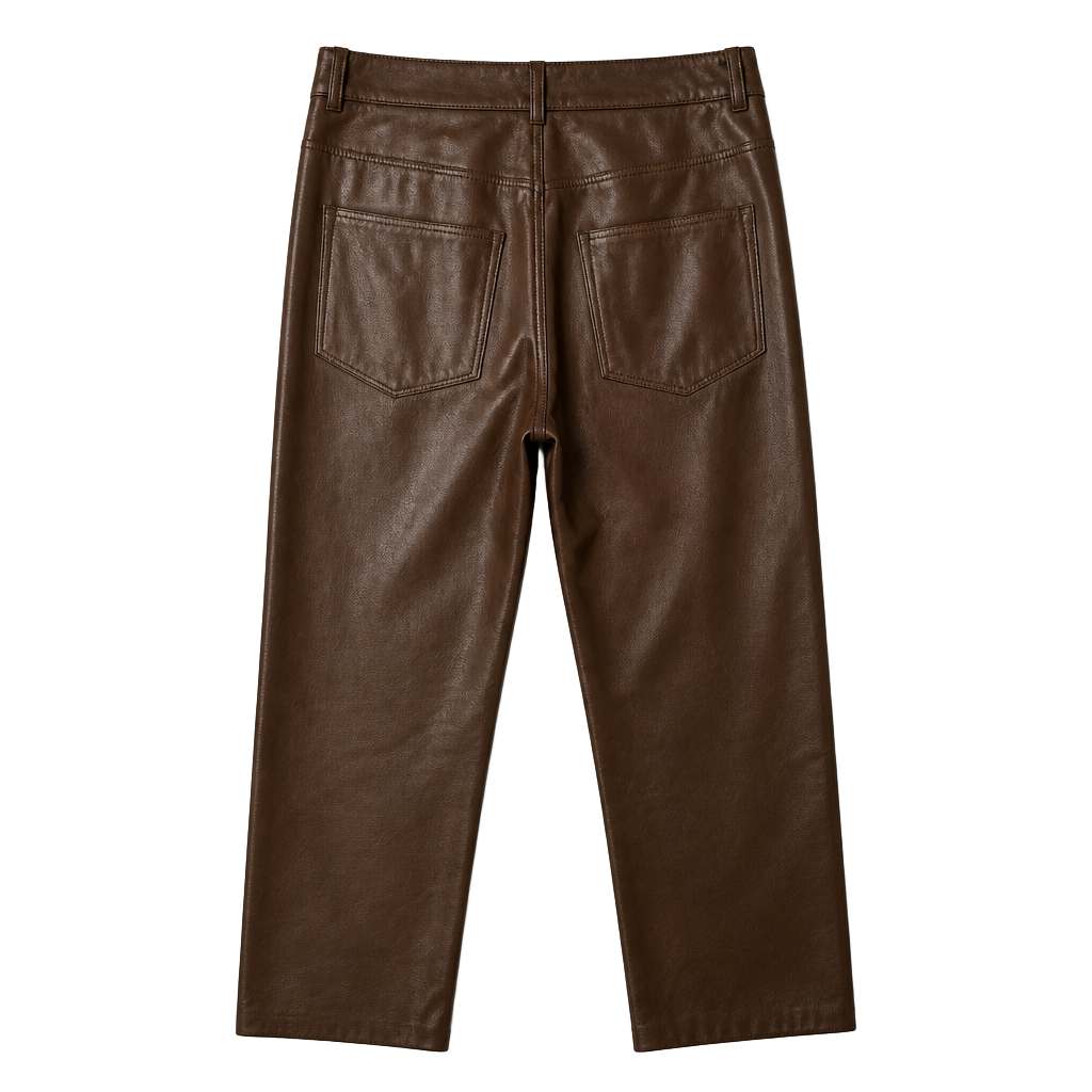 PAIGE Brown Faux Leather Pants Size 26 1