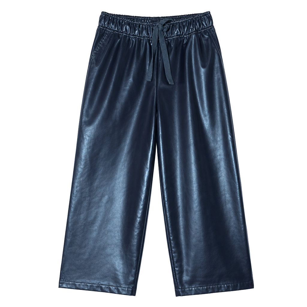 Avant-garde Urban Outfitters Faux Leather Shiny Wide Leg festival Pants XS 1