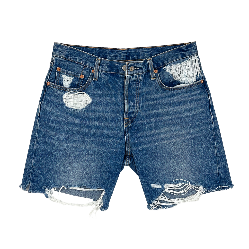 Levi's 501 Original Distressed Denim Shorts 1