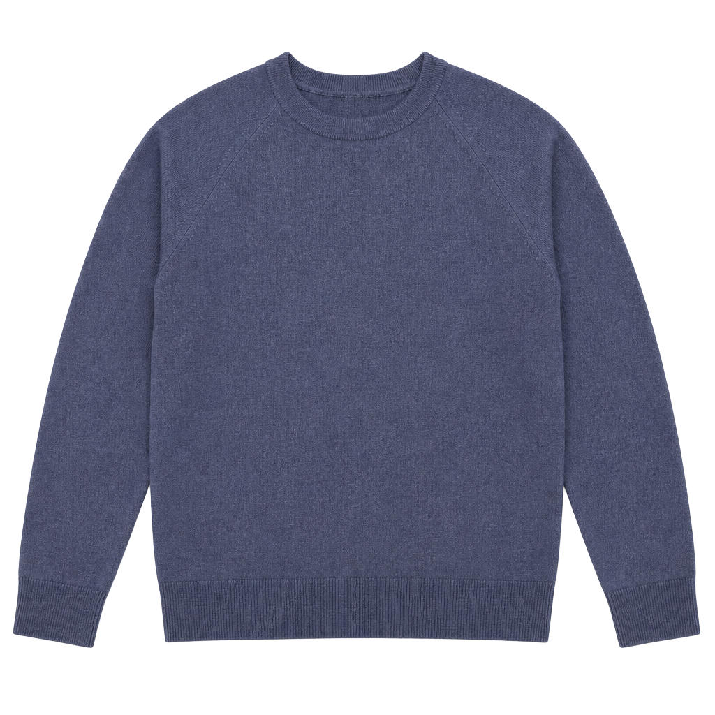 Banana Republic Italian Merino Yarn by Baruffa Blue Crew Neck Sweater Medium 1
