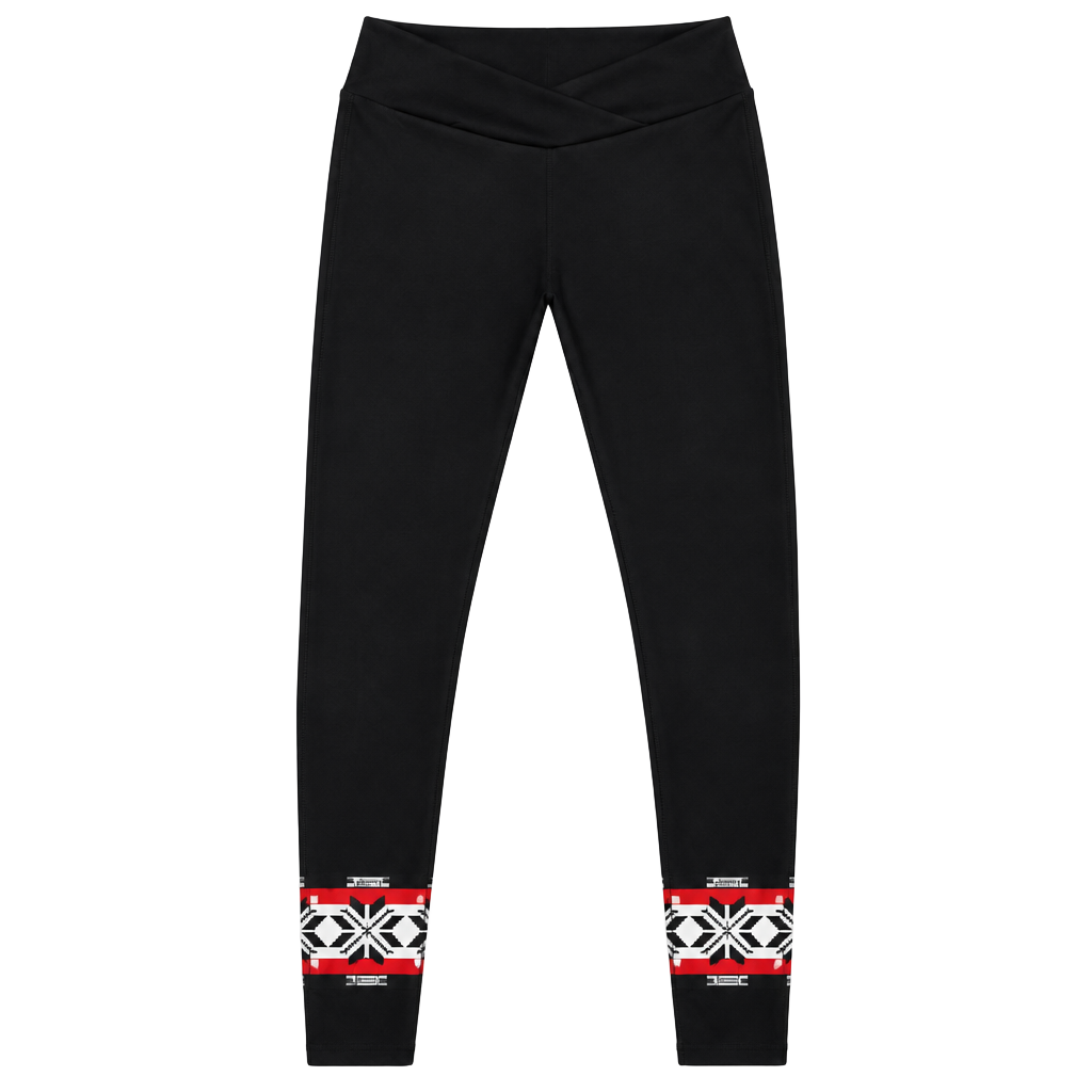 Victoria's Secret PINK Christmas Snowflake Yoga Leggings Black 1