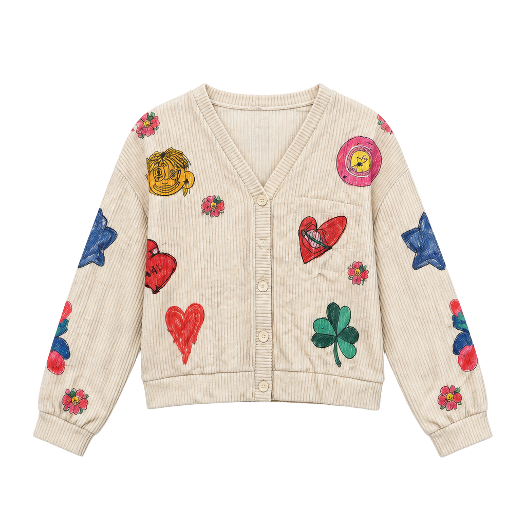 American Eagle Icon Patch Cropped Cardigan 1