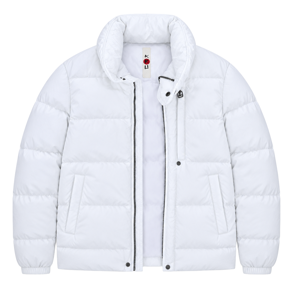 Kru Puffer Jacket Size M White St. Moritz 1