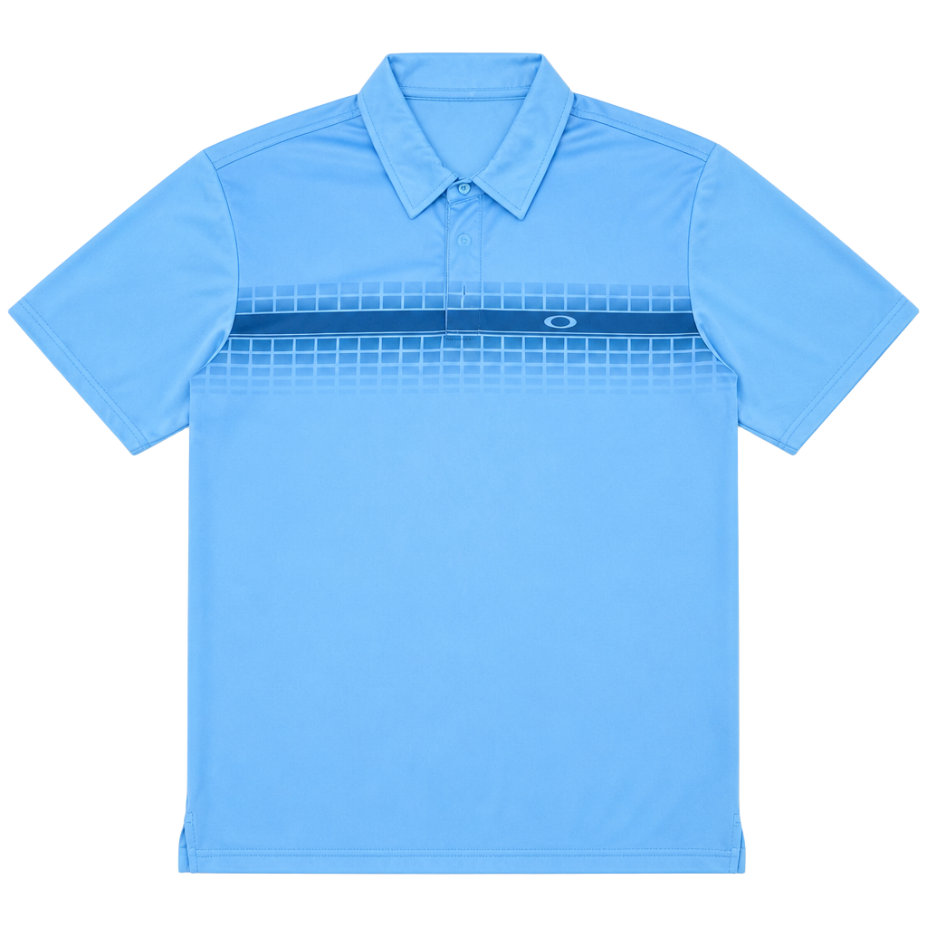Oakley Polo Shirt Blue Golf Athletic Short Sleeve 1