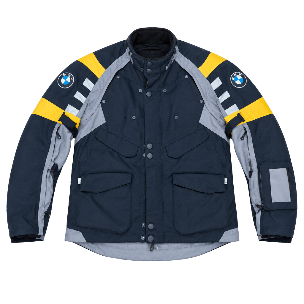 BMW Motorrad Rallye 3 Jacket Size 52 Black Yellow Motorcycle Touring 1