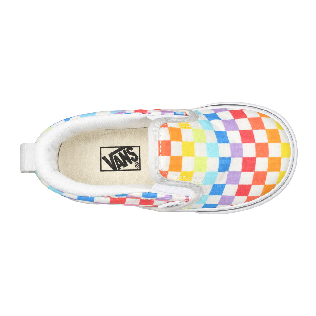 Vans Classic Slip-On Toddler Rainbow Checkerboard 1