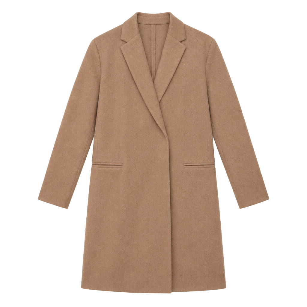 Kd. Beautiful Wool Blend Coat Size XXXL Camel Brown 1
