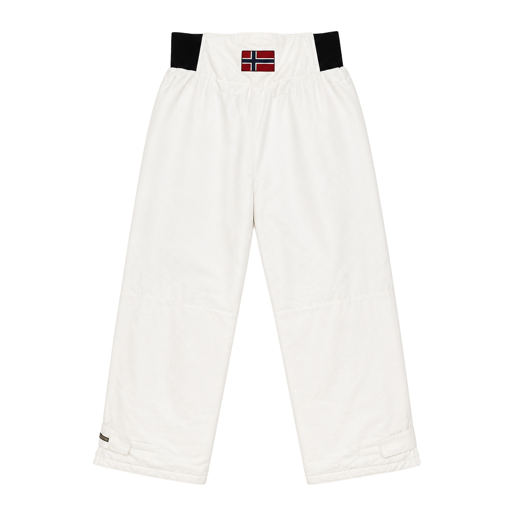 Vintage White Napapijri Ski Pants High Waisted Snow Trousers 1