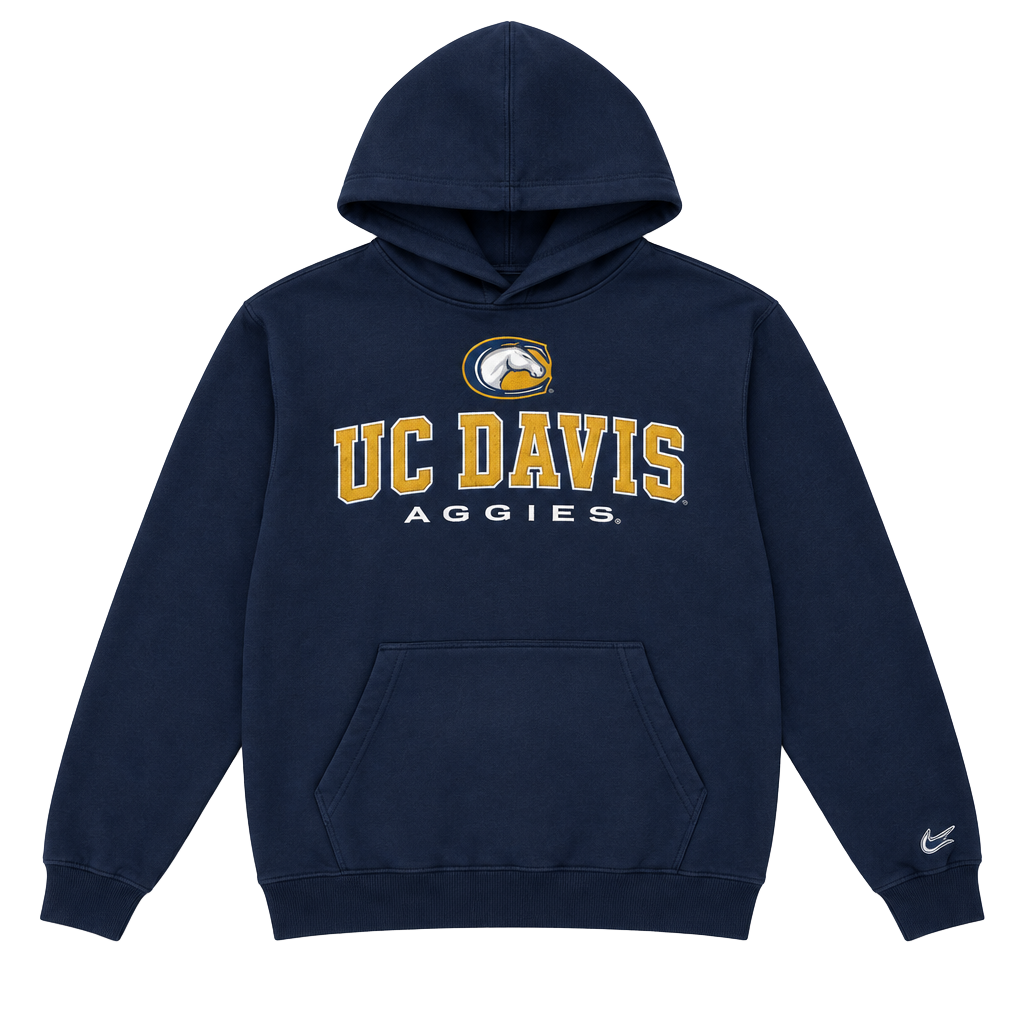 Colosseum Athletics UC Davis Aggies Hoodie Size S Navy Blue Sweatshirt 1
