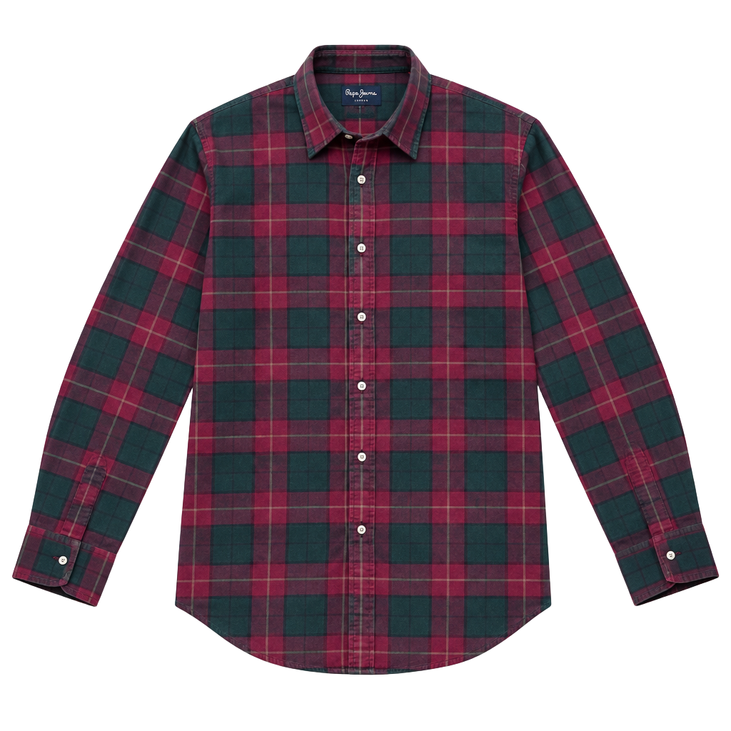 Ralph Lauren Blake Plaid Long Sleeve Shirt Size M Red Green Cotton 1