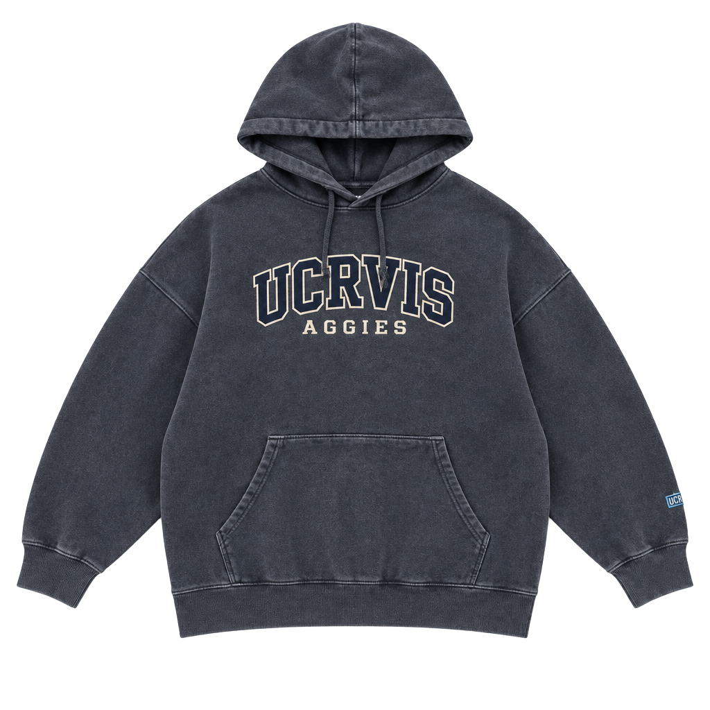 Blue 84 UC Davis Aggies Hoodie Size XL Black Cotton Blend 1