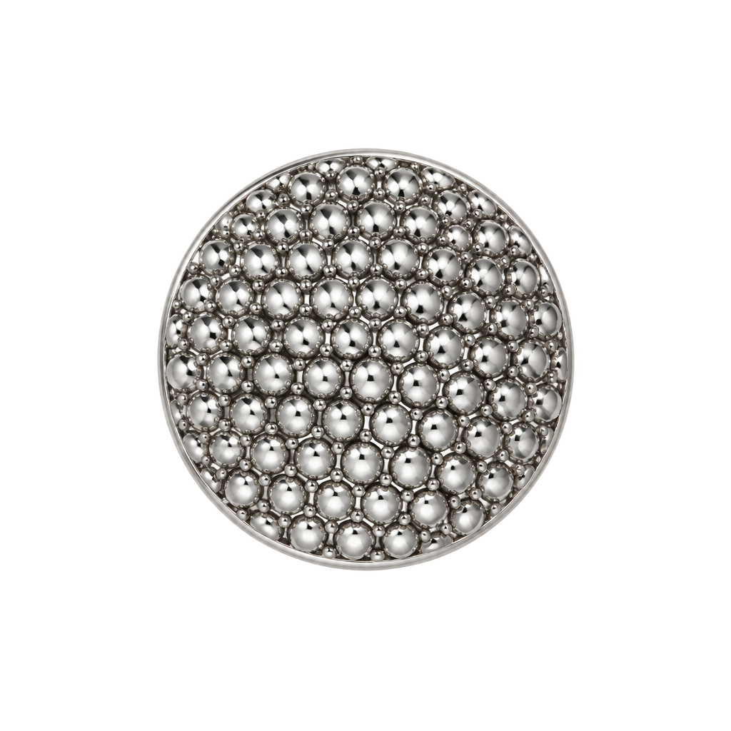 Textured Silver Dome Statement Ring Size 8 1