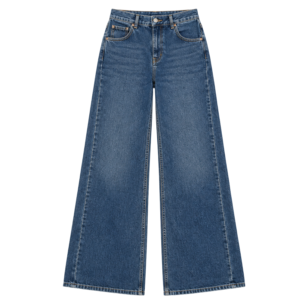 Sidefeel Wide Leg Jeans Size 16 Blue Denim 1