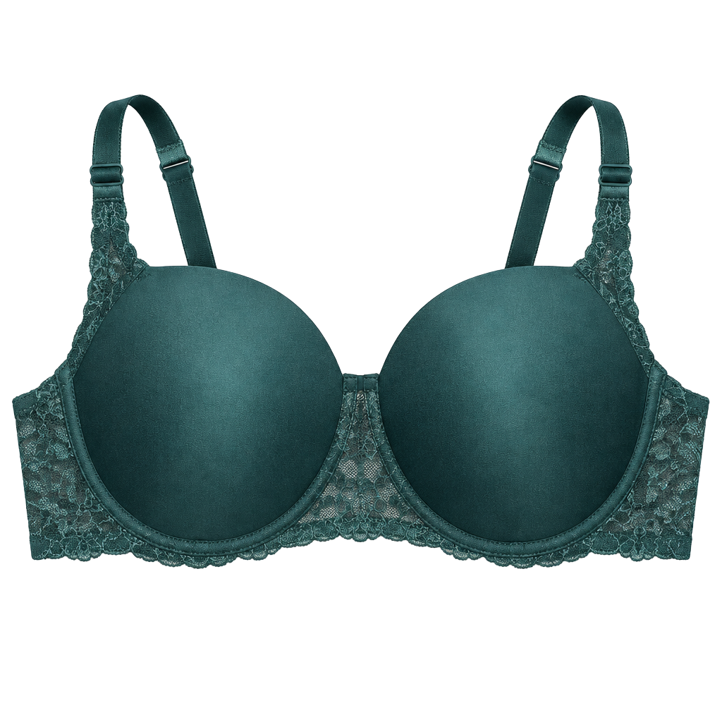 Victoria's Secret Demi Bra Size 34DDD Green Lace Back 1