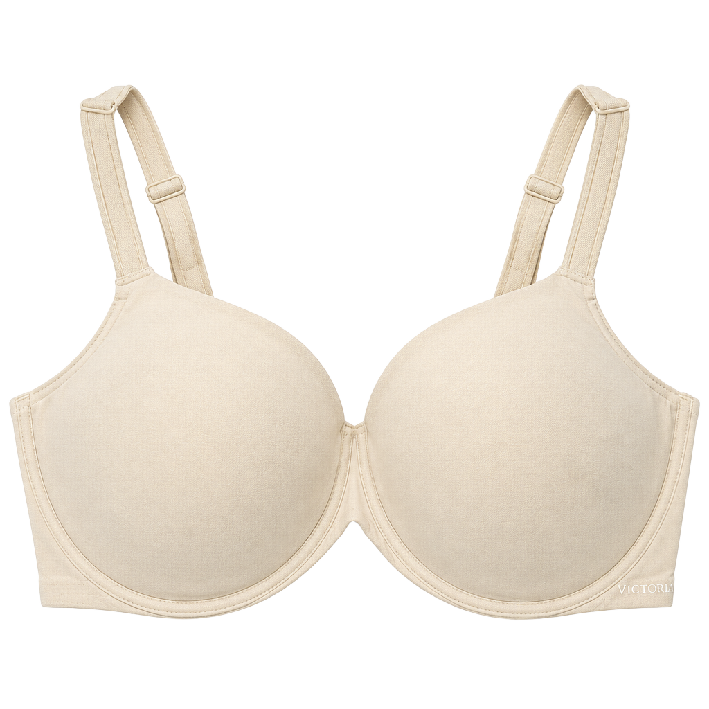Victoria's Secret Perfect Coverage Bra Size 34DDD Beige Underwire 1
