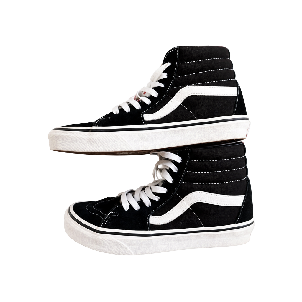 Vans Sk8-Hi Black and White High Top Sneakers 1