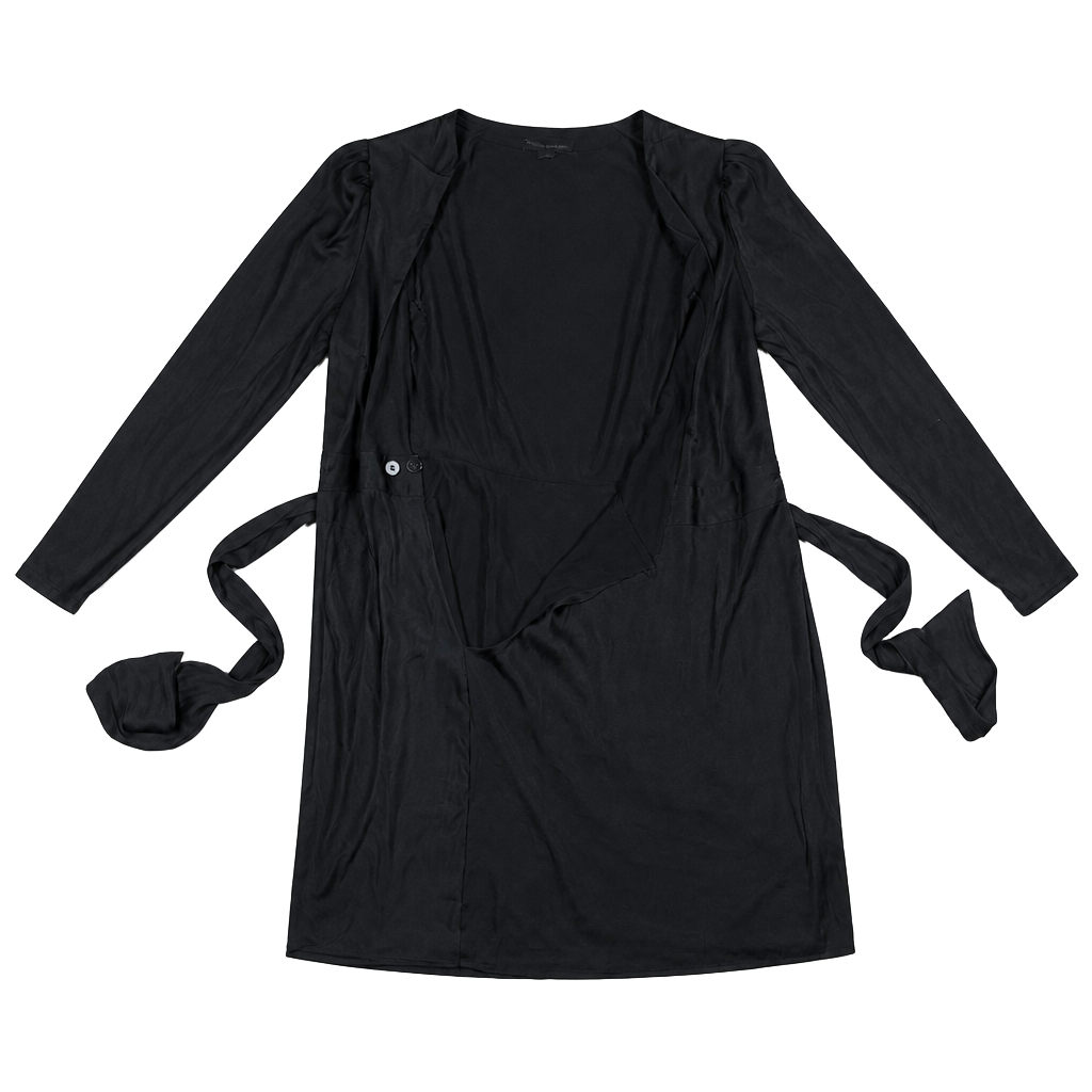 Banana Republic Women's Black Long Sleeve Wrap Mini Dress Size 0 1