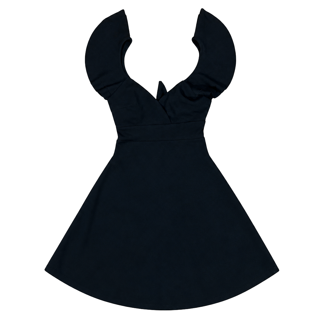 Altar'd State Black Sleeveless Ruffle Cut-Out Mini Dress 1