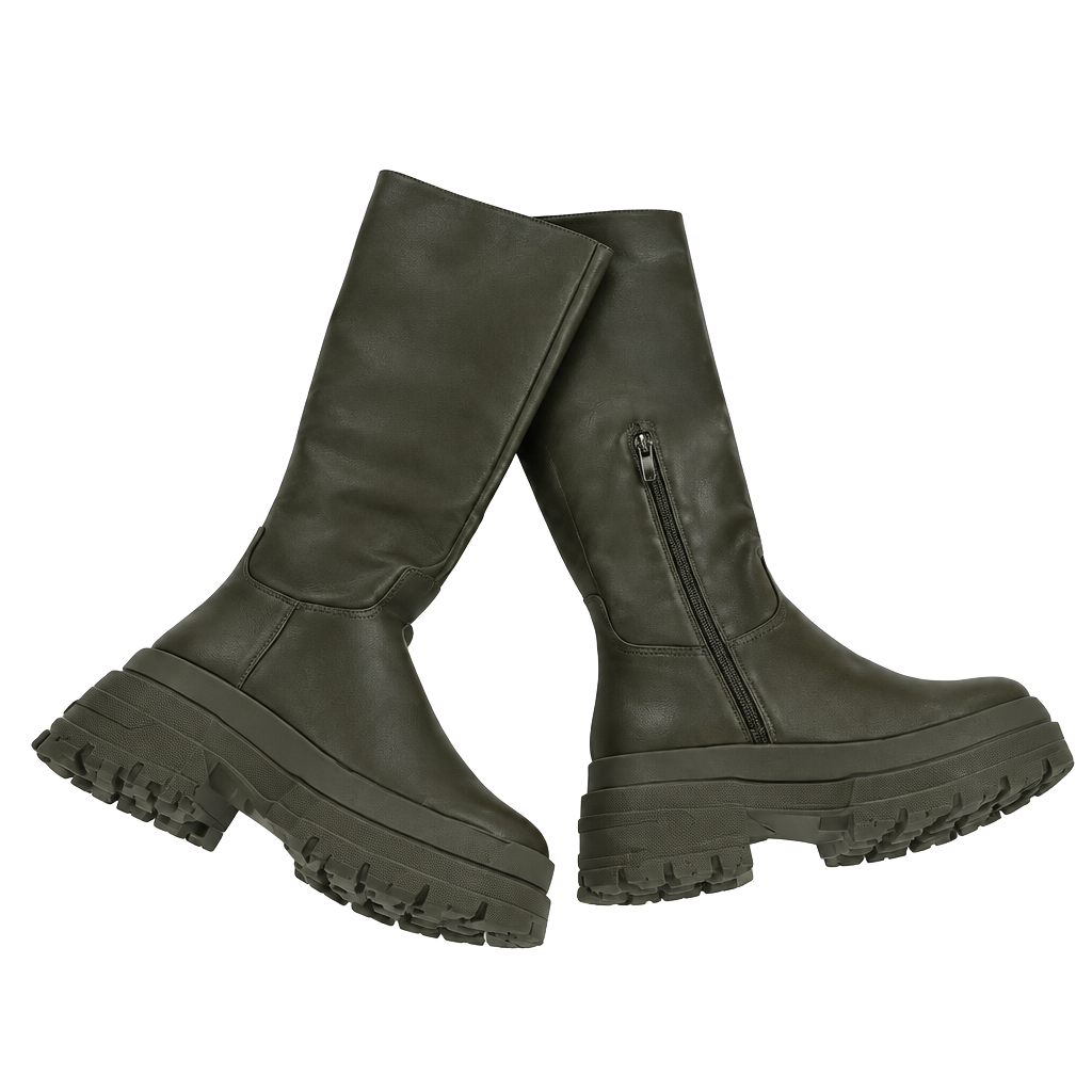 Sz 7 Liliana calf high gray boots 1