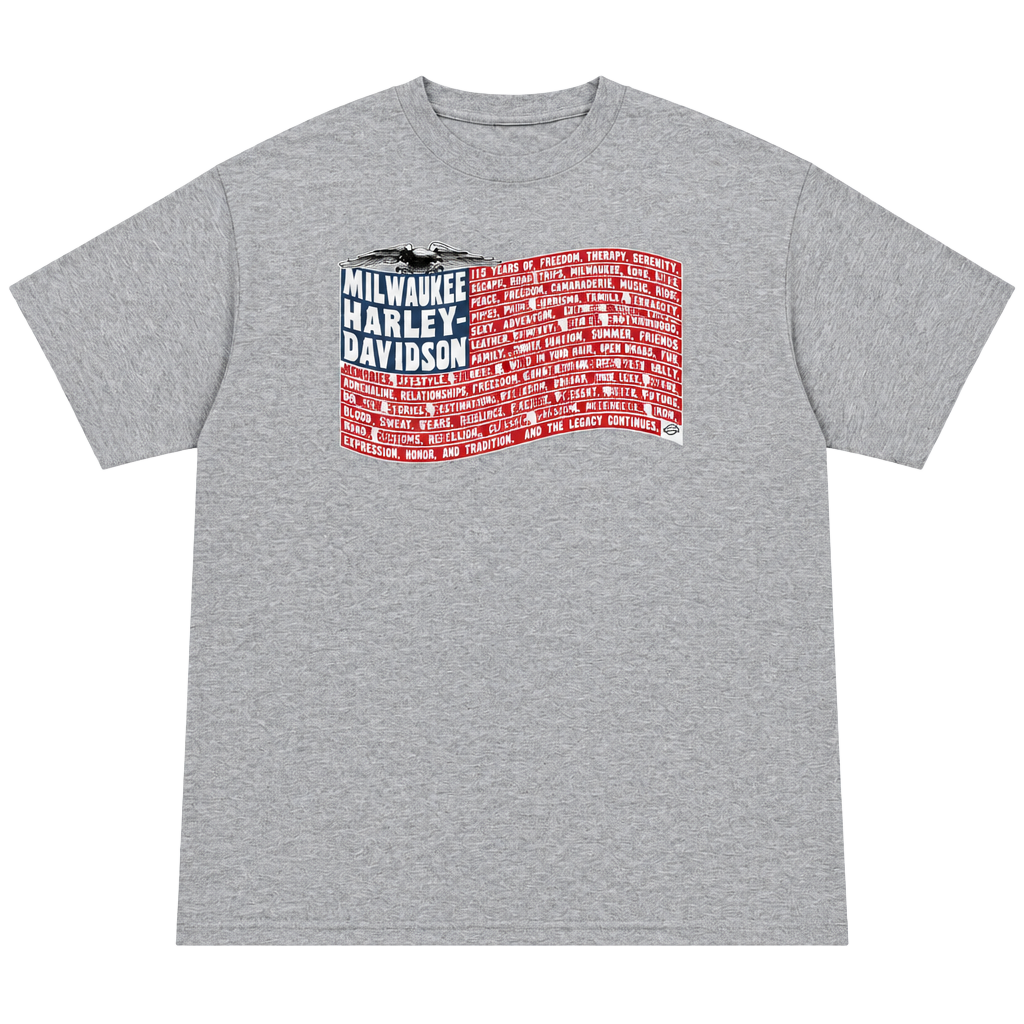 New Harley-Davidson Milwaukee Don't Tread T-Shirt Size XL Grey 1