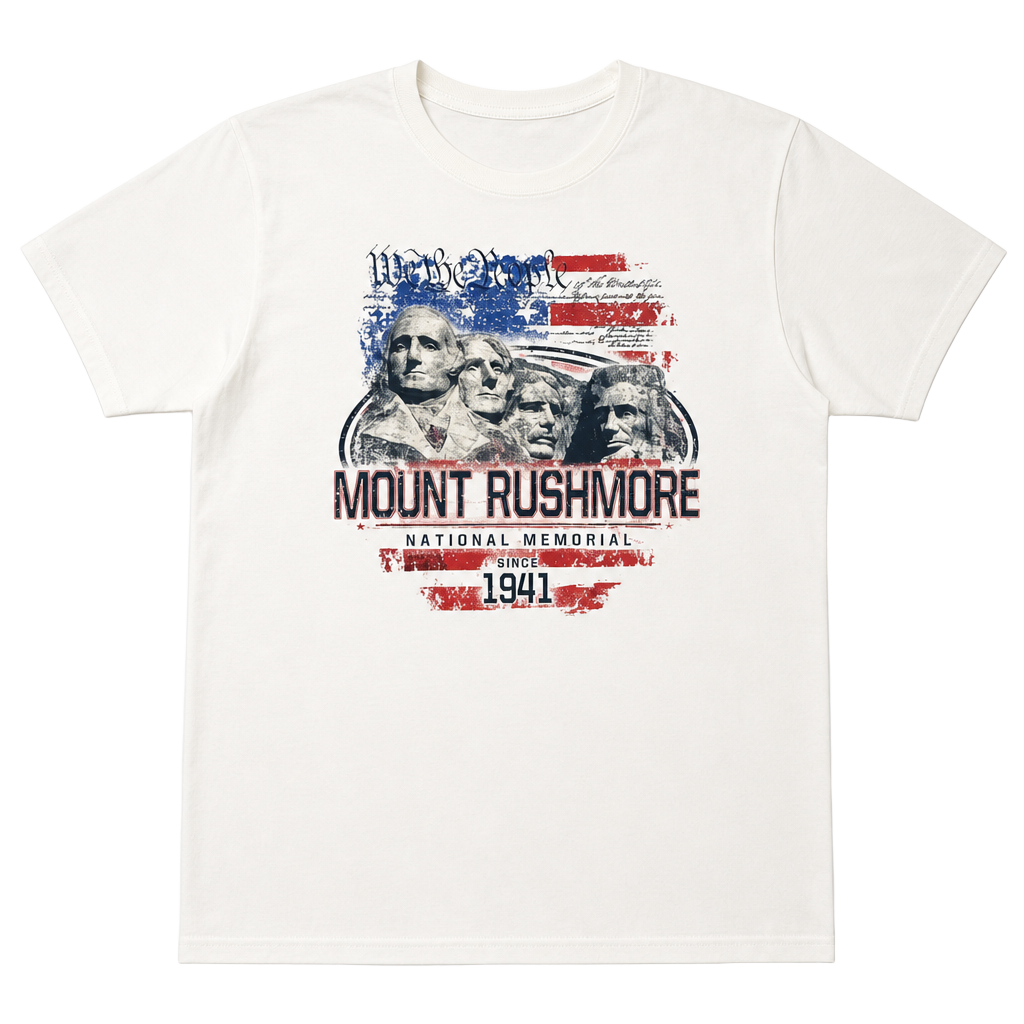 Fruit of the Loom Mount Rushmore National Memorial Graphic T-Shirt 1