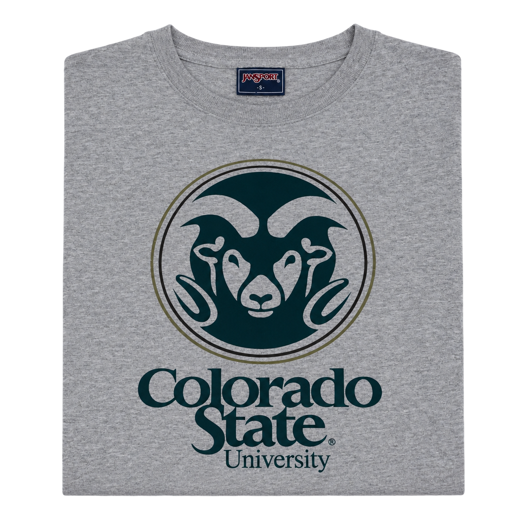 JanSport Colorado State University T-Shirt Size S Gray 1
