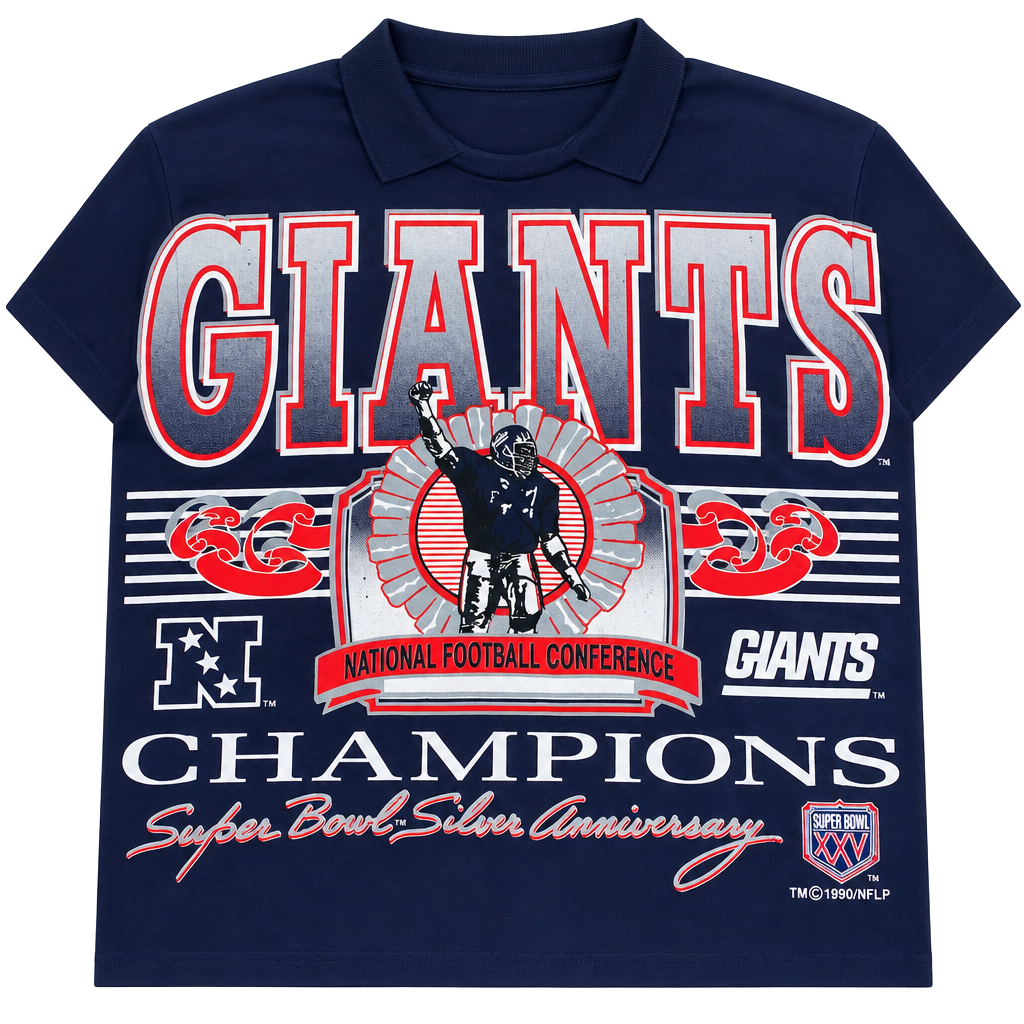 Jerzees New York Giants Super Bowl XXV T-Shirt Size L Vintage NFC Champions 1
