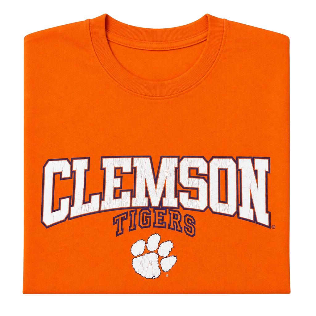 Gildan Clemson Tigers T-Shirt Size L Orange Graphic NCAA 1