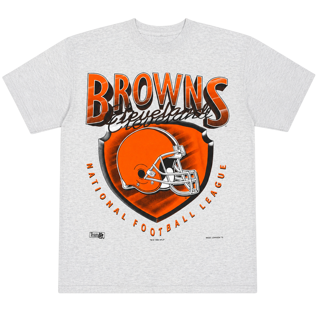 Magic Johnson T's Cleveland Browns T-Shirt Large Gray Vintage 1994 NFL 1