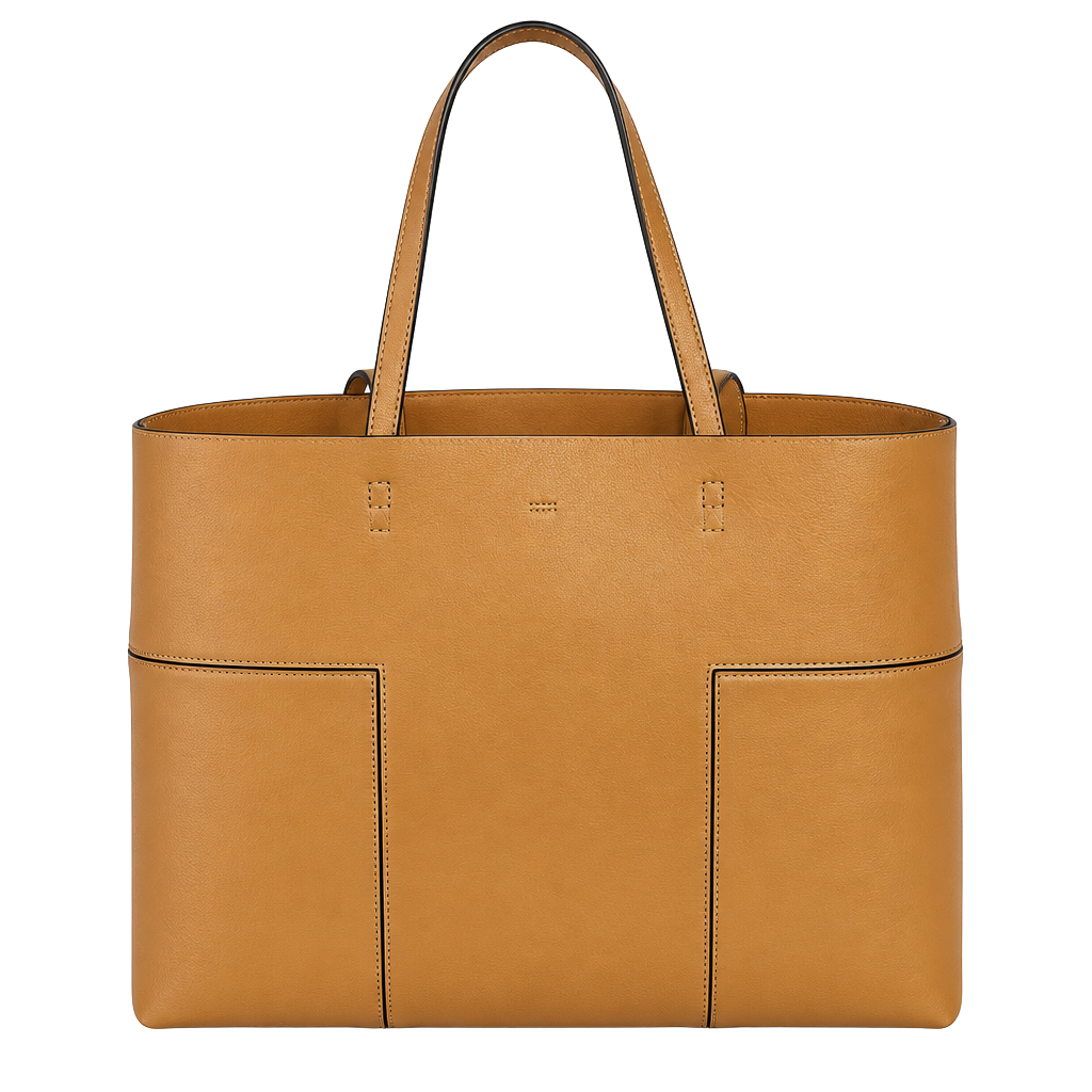 Tory Burch Gemini Link Leather Tote Tan Brown Handbag 1