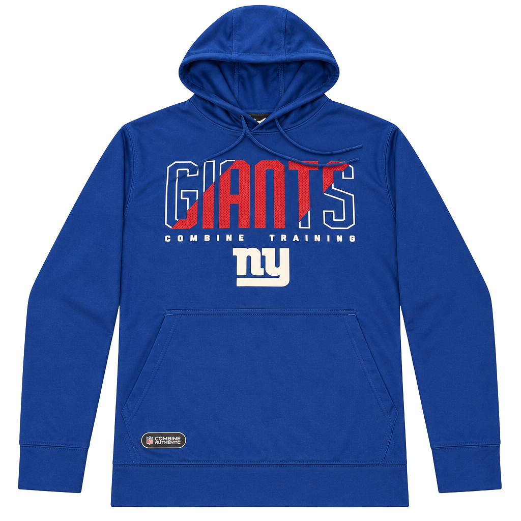 NFL Team Apparel New York Giants Hoodie Size Small Blue Combine Training 1