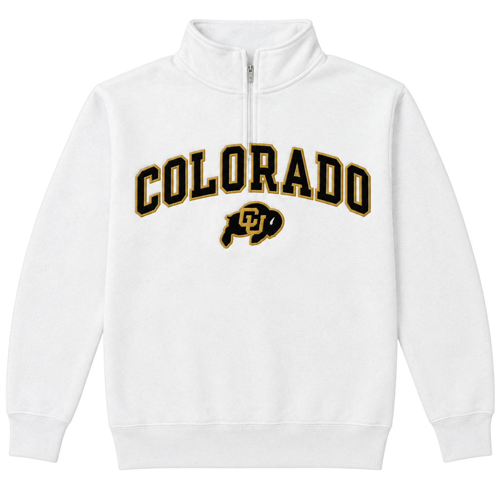 Colorado Buffaloes Womens ASH Sport Fleece Long Sleeve Qtr Zip - 74282513, 1